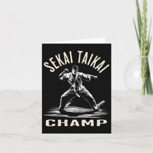Martial Arts Karate Fan - Dynamic Artist Design  Card
