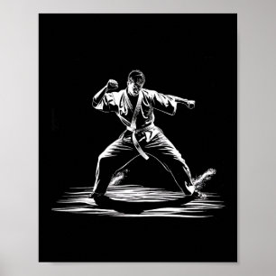 Martial Arts Karate Fan Dynamic Design Poster