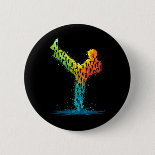 Martial Arts Karate Fighter  6 Cm Round Badge
