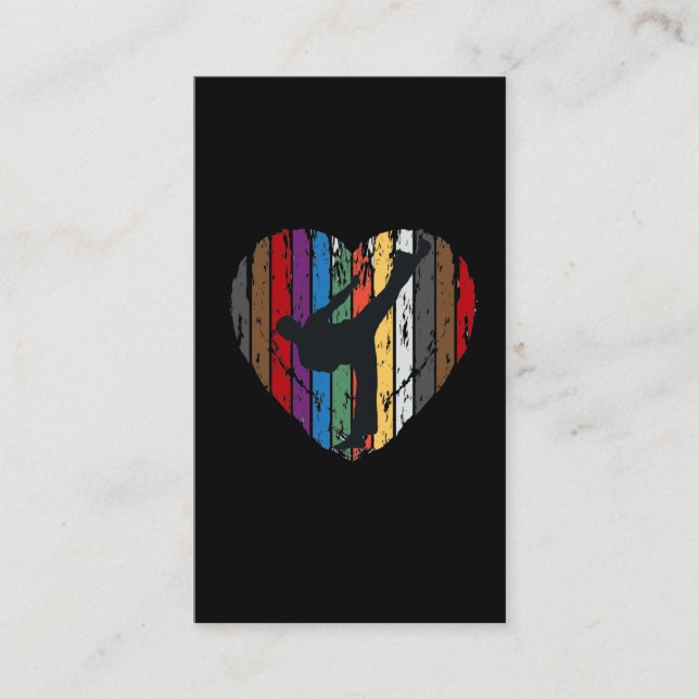 Martial Arts Karate Fighter Belt Colors Business Card (Front)