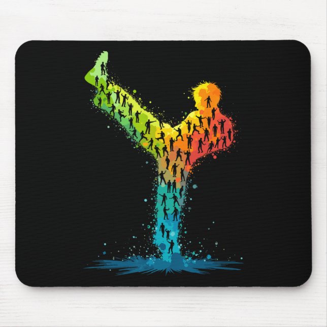 Martial Arts Karate Fighter  Mouse Mat (Front)