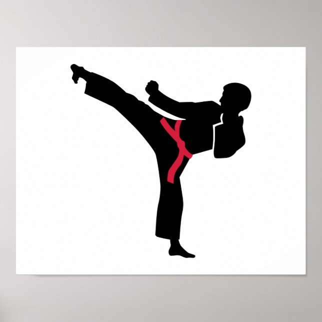 Martial arts Karate kick Poster (Front)