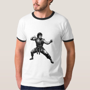 Martial Arts Karate Master Fighting Stance Graphic T-Shirt