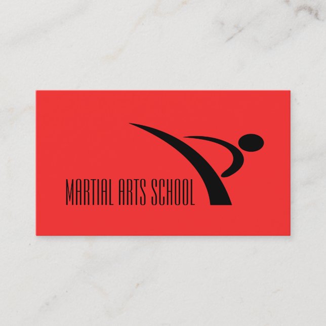 Martial Arts Karate Self Defence Business Card (Front)