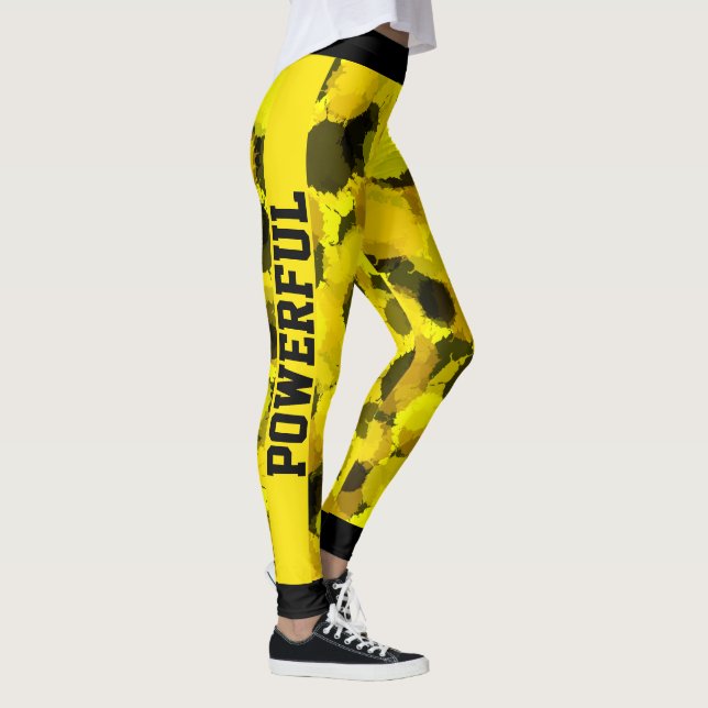 Martial Arts Kickboxing Daisy Theme Leggings (Right)