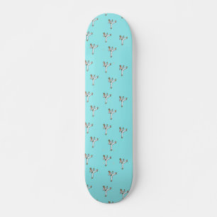 martial arts master on blue skateboard