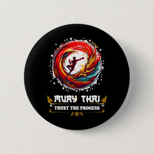 Martial Arts MMA Thai Boxing Kickboxing Funny Muay 6 Cm Round Badge