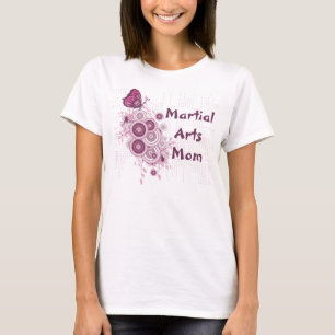 Martial Arts Mum Pink Butterfly T-Shirt