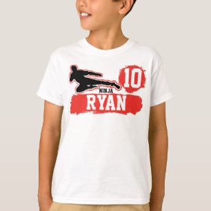 Martial Arts Ninja Warrior Theme Birthday Boy T-Shirt