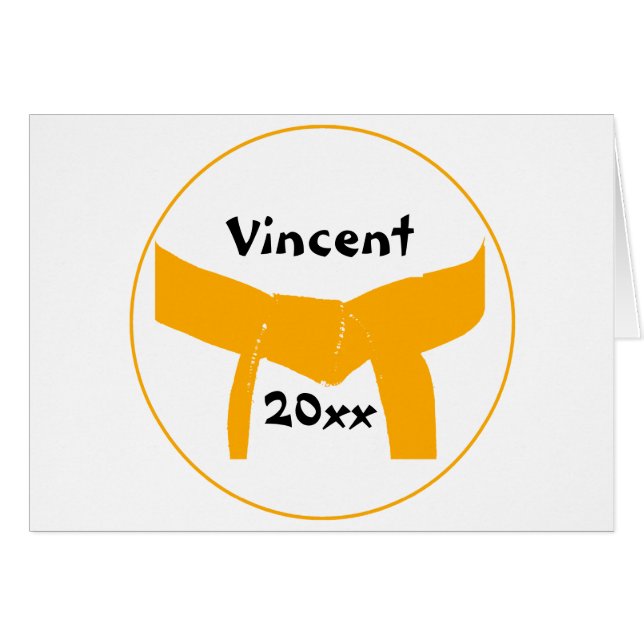 Martial Arts Orange Belt (Front Horizontal)