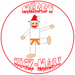 Martial Arts Orange Belt Christmas Ornament Photo Sculpture Decoration