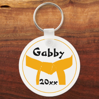 Martial Arts Orange Belt Key Ring