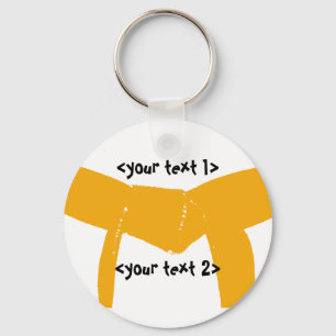 Martial Arts Orange Belt Key Ring