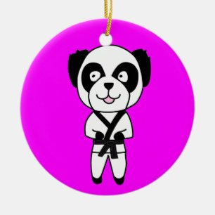 Martial Arts Panda Bear Ornament