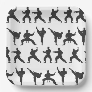 Martial Arts Paper Plates, Karate Taekwondo Party Plate