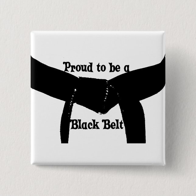 Martial Arts Proud to be a Black Belt Button (Front)