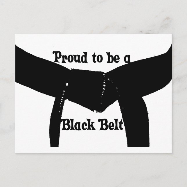Martial Arts Proud to be a Black Belt Postcard (Front)