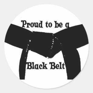 Martial Arts Proud to be a Black Belt Stickers