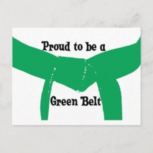 Martial Arts Proud to be a Green Belt Postcard