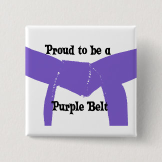 Martial Arts Proud to be a Purple Belt 15 Cm Square Badge