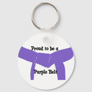 Martial Arts Proud to be a Purple Belt Key Ring