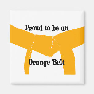 Martial Arts Proud to be an Orange Belt Magnet