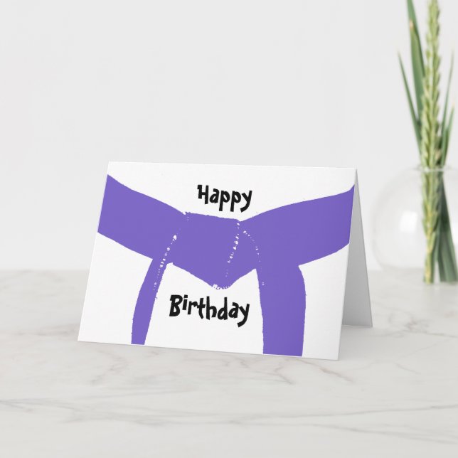 Martial Arts Purple Belt Birthday Card (Front)
