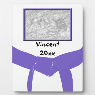 Martial Arts Purple Belt Photo Keepsake Plaque