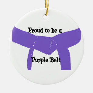 Martial Arts Purple Belt Pride Ceramic Tree Decoration