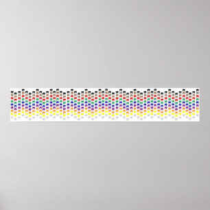 Martial Arts Rank Belt Wall Border Poster