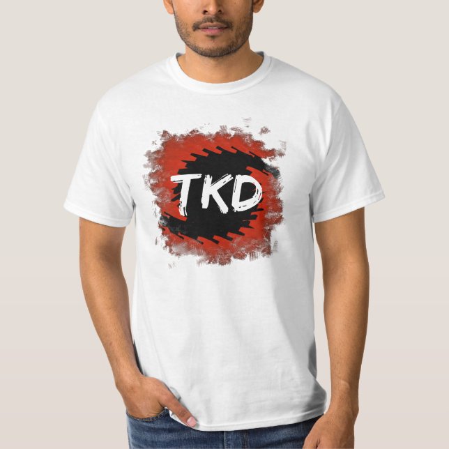 Martial Arts Red and Black TKD Hurricane T-Shirt (Front)