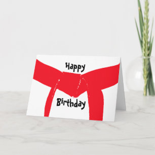Martial Arts Red Belt Birthday Card