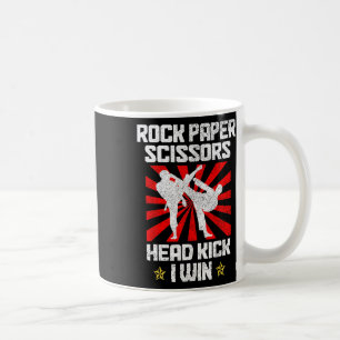Martial Arts Rock Paper Scissors Taekwondo Karate Coffee Mug