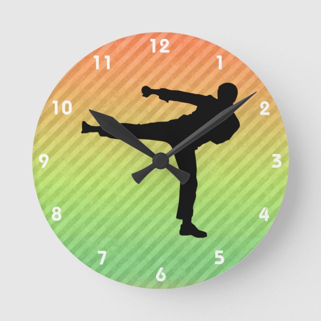 Martial Arts Round Clock (Front)