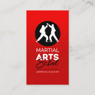 Martial Arts School Academy Institute Business Card