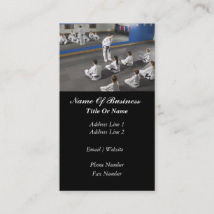 Martial Arts School Business Card