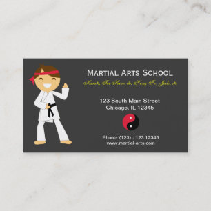 Martial Arts School Business Card