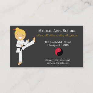 Martial Arts School Business Card