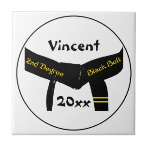 Martial Arts Second Degree Black Belt Tile
