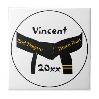 Martial Arts Second Degree Black Belt Tile