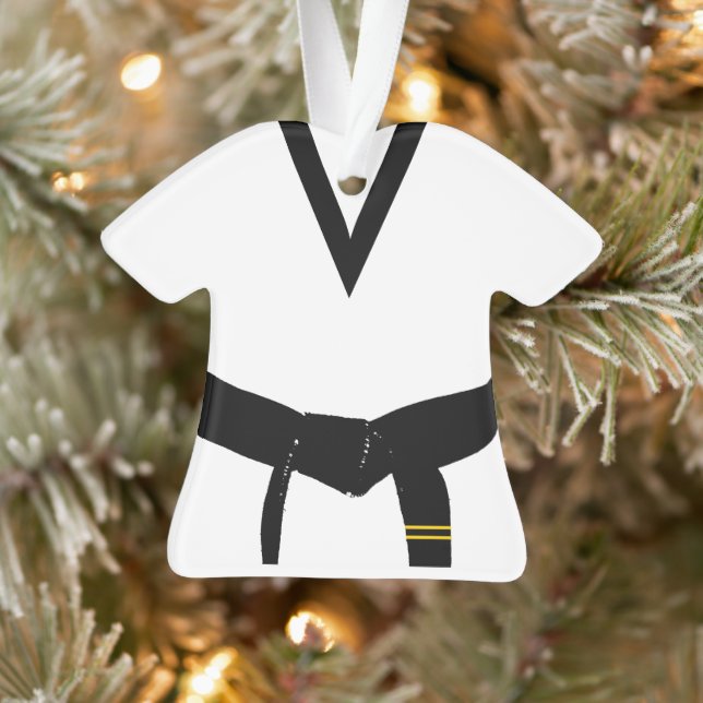 Martial Arts Second Degree Black Belt Uniform Ornament (Tree)