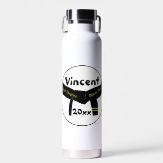 Martial Arts Second Degree Black Belt Water Bottle
