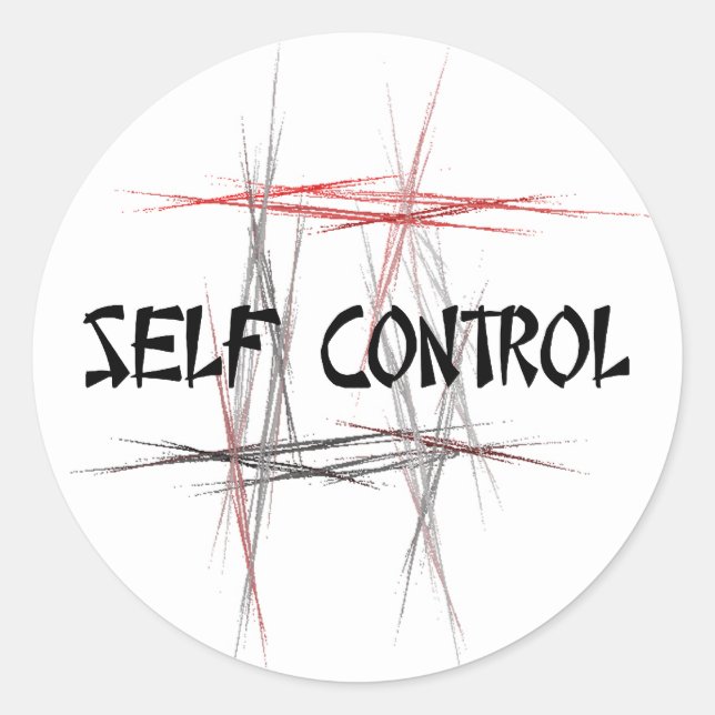 Martial Arts Self Control Classic Round Sticker (Front)