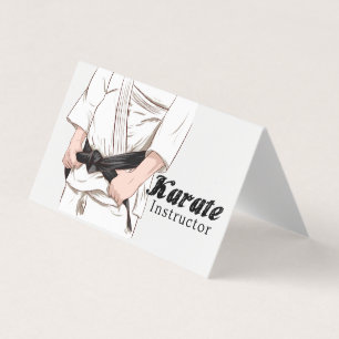 Martial Arts Sensei Black Belt Business Card