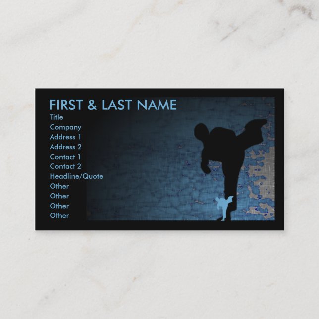 martial arts shadowstance business card (Front)