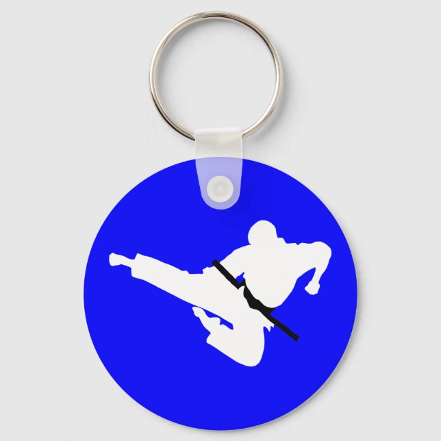 martial arts silhouettes key ring (Front)