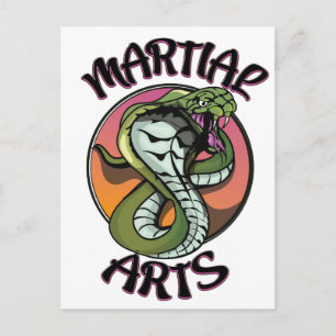 Martial Arts Snake Postcard