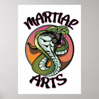 Martial Arts Snake Poster