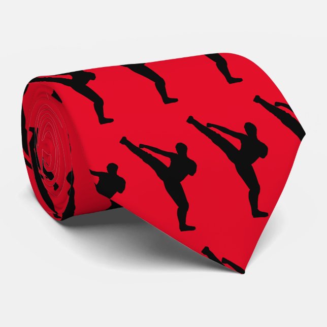 Martial Arts Taekwondo Karate Tie (Rolled)