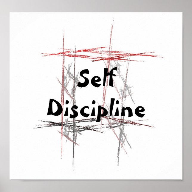 Martial Arts Taekwondo Tenets Self Discipline Poster (Front)
